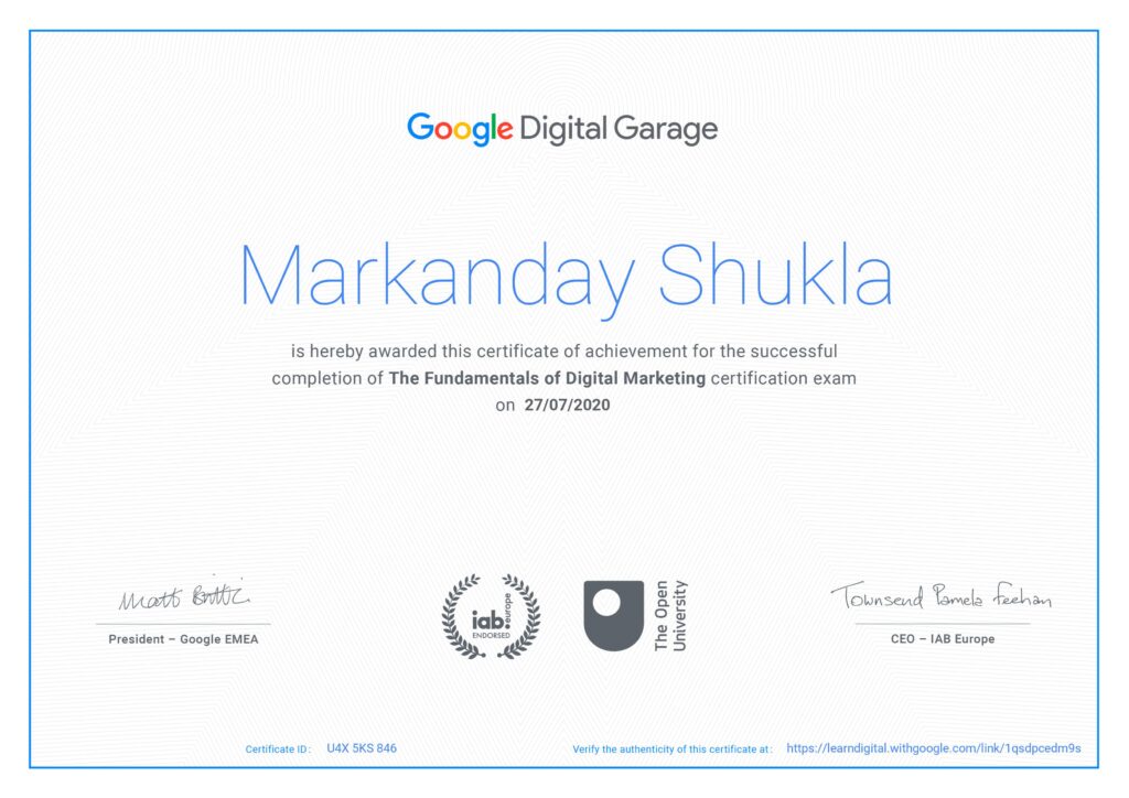 google certificate